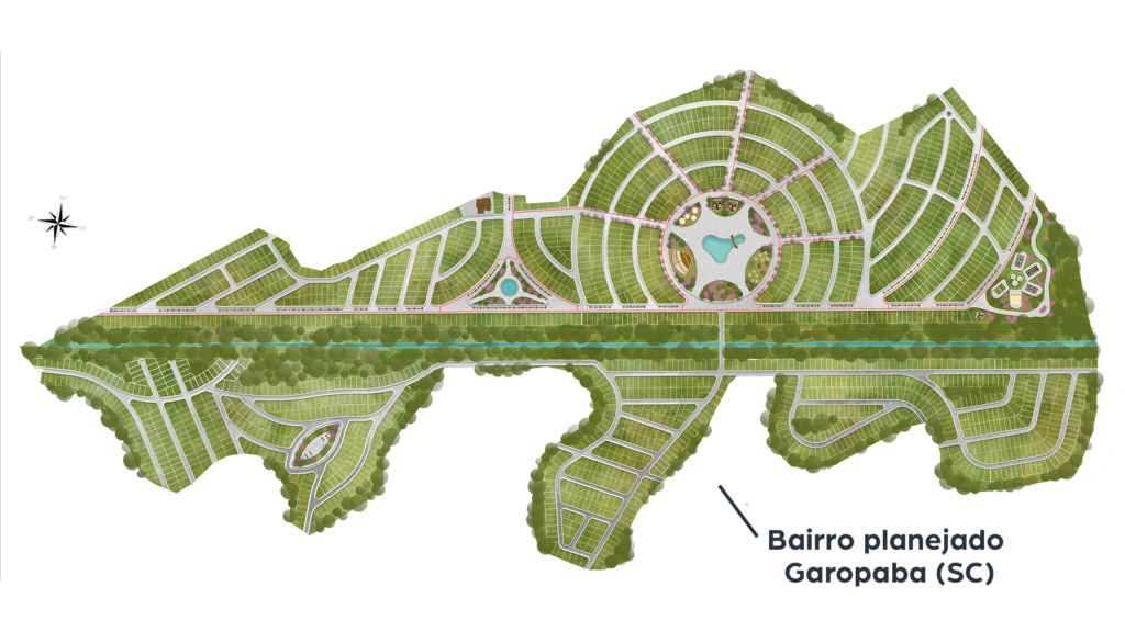 Projeto do Loteamento Bairro Planejado Garopaba em Santa Catarina